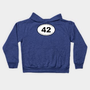 The Answer is 42 (Oval) Kids Hoodie